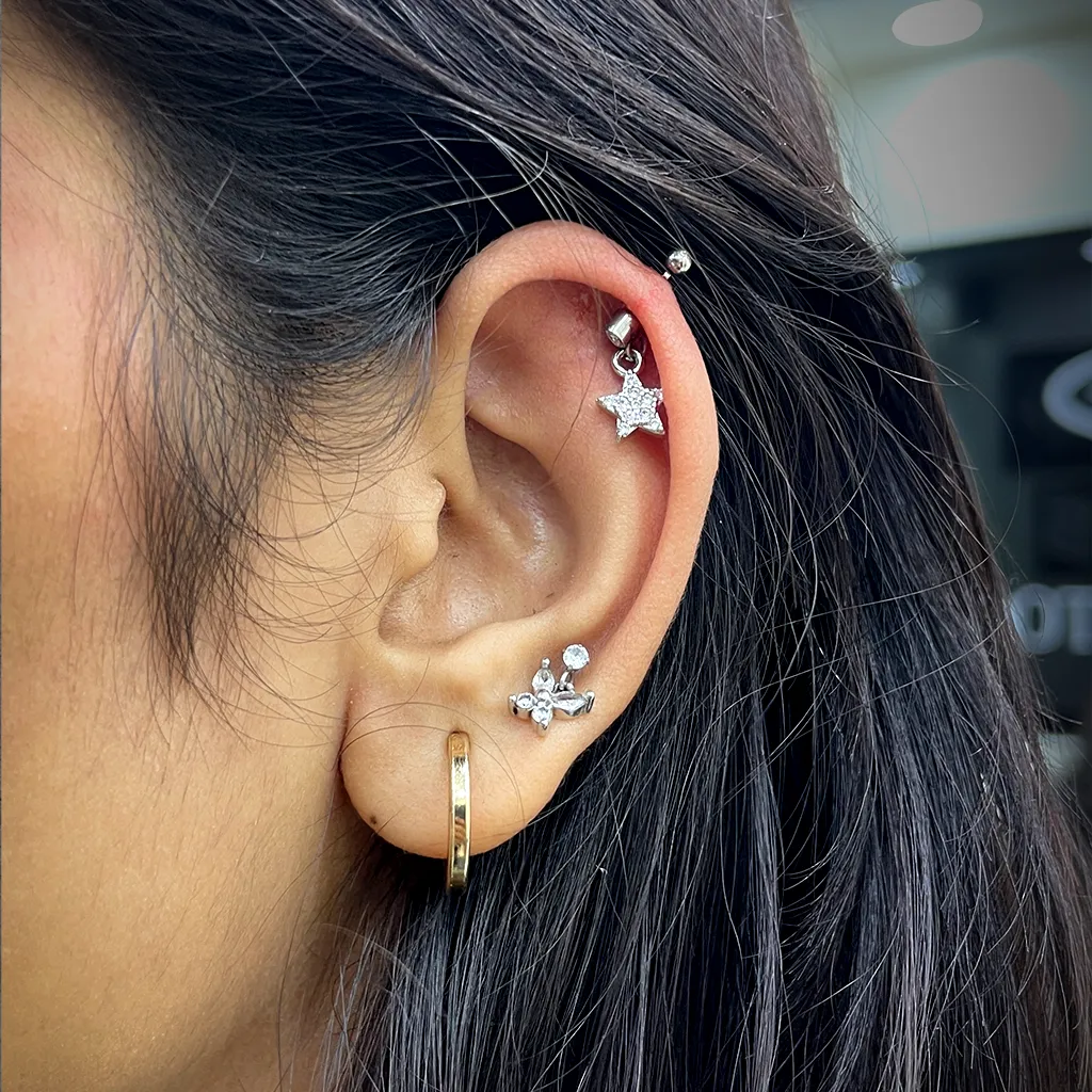 Safe and hygienic body piercing in Delhi performed by Tanvi at Ortus Tattoo. 