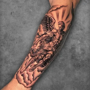 Custom full-sleeve tattoo design created at Ortus Tattoo Laxmi Nagar