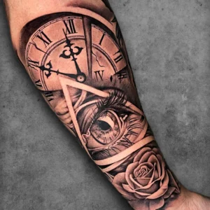 Custom full-sleeve tattoo design created at Ortus Tattoo Laxmi Nagar